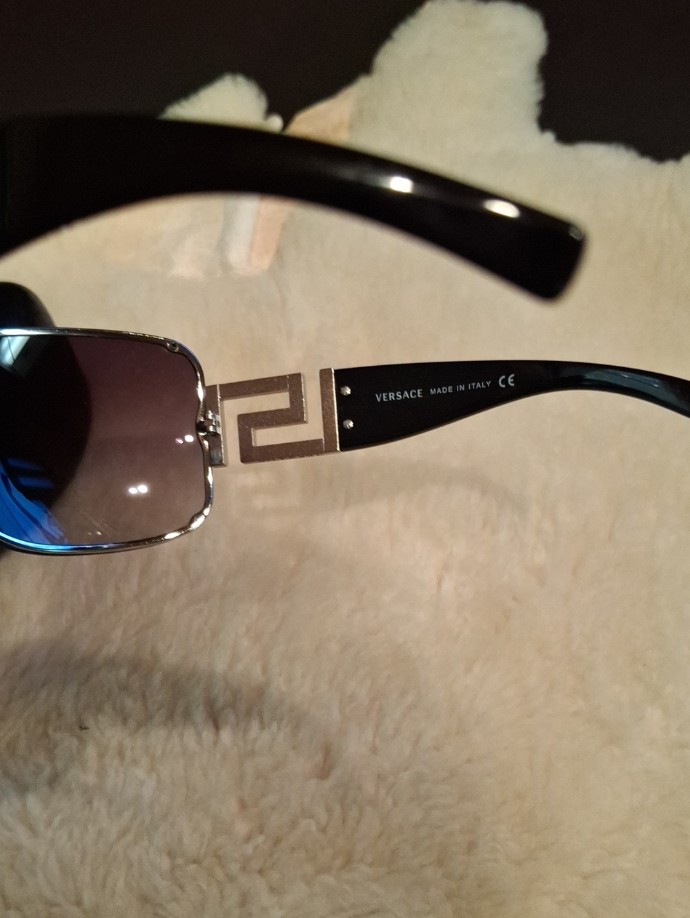 Versace Black Sunglasses with Gradient Lenses Sparkling Crystal Design